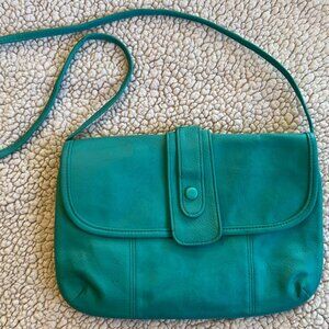 Stein-Montreal Turquoise Leather Crossbody Vintage Bag